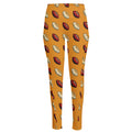 Retro American Football Ball Print High-Waisted Pocket Leggings
