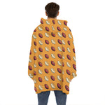 Retro American Football Ball Print Hoodie Blanket