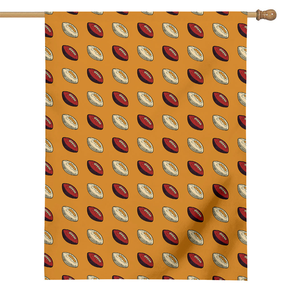 Retro American Football Ball Print House Flag