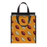 Retro American Football Ball Print Insulated Lunch Tote
