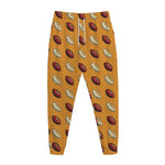 Retro American Football Ball Print Jogger Pants