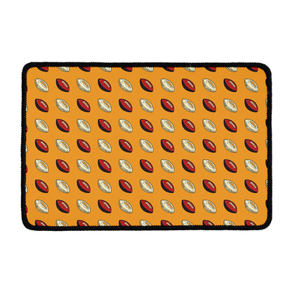 Retro American Football Ball Print Kitchen Mat