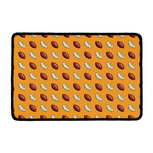 Retro American Football Ball Print Kitchen Mat
