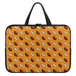 Retro American Football Ball Print Laptop Sleeve With Handle