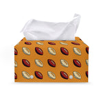 Retro American Football Ball Print Leather Tissue Box Cover