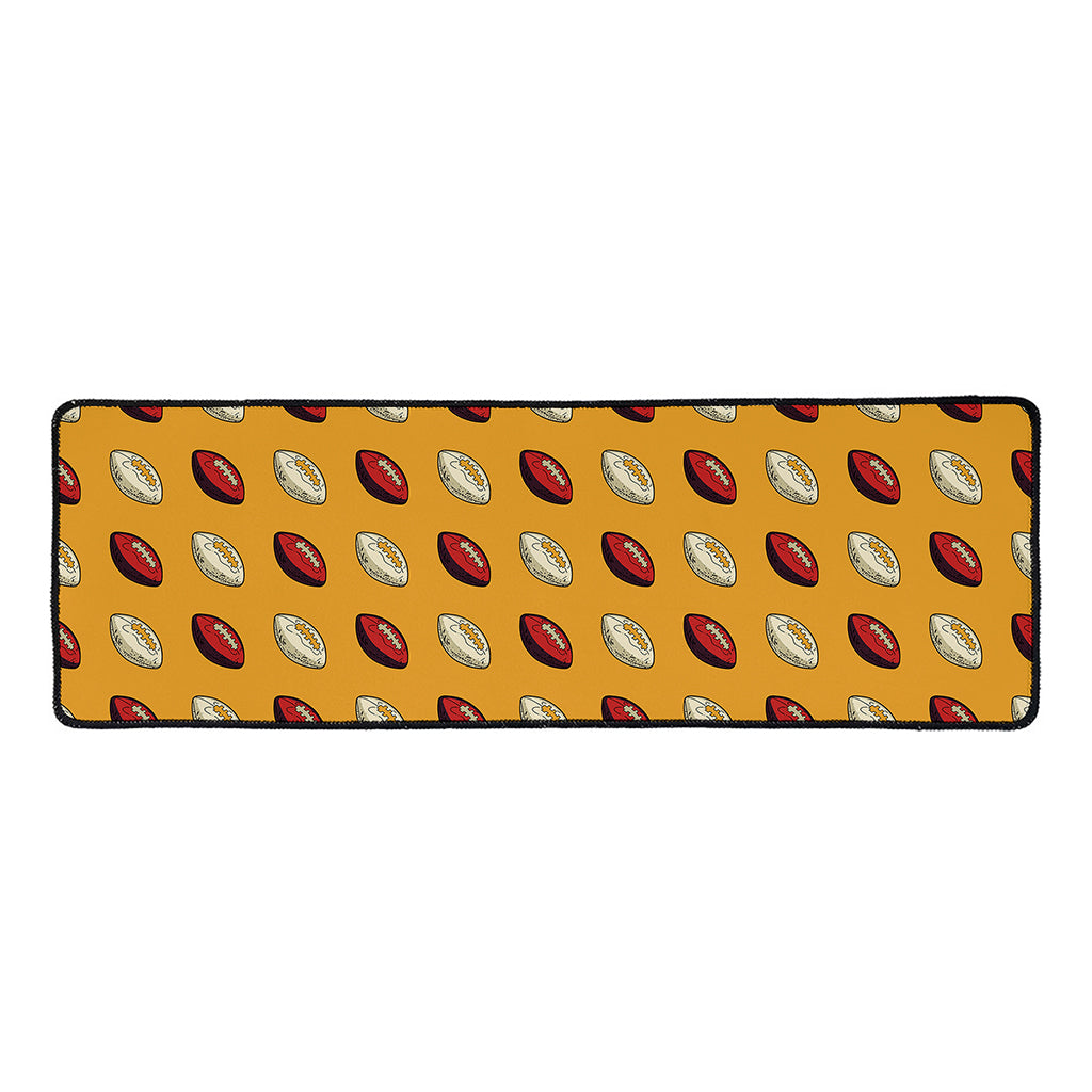 Retro American Football Ball Print Long Kitchen Mat