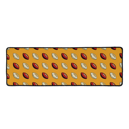 Retro American Football Ball Print Long Kitchen Mat