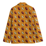 Retro American Football Ball Print Men's Blazer
