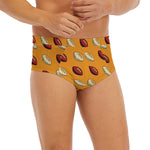 Retro American Football Ball Print Men's Briefs