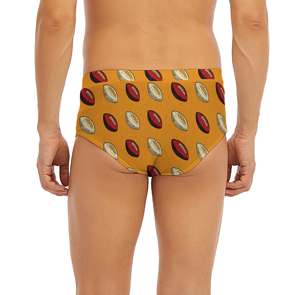 Retro American Football Ball Print Men's Briefs