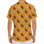 Retro American Football Ball Print Men's Deep V-Neck Shirt