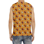 Retro American Football Ball Print Men's Fitness Tank Top