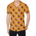 Retro American Football Ball Print Men's Shirt