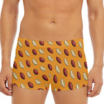 Retro American Football Ball Print Men's Short Boxer Briefs