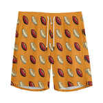 Retro American Football Ball Print Men's Sports Shorts