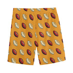 Retro American Football Ball Print Men's Sports Shorts