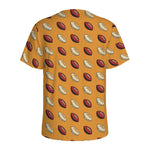 Retro American Football Ball Print Men's Sports T-Shirt