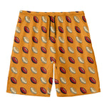 Retro American Football Ball Print Men's Swim Trunks