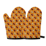 Retro American Football Ball Print Oven Mitts