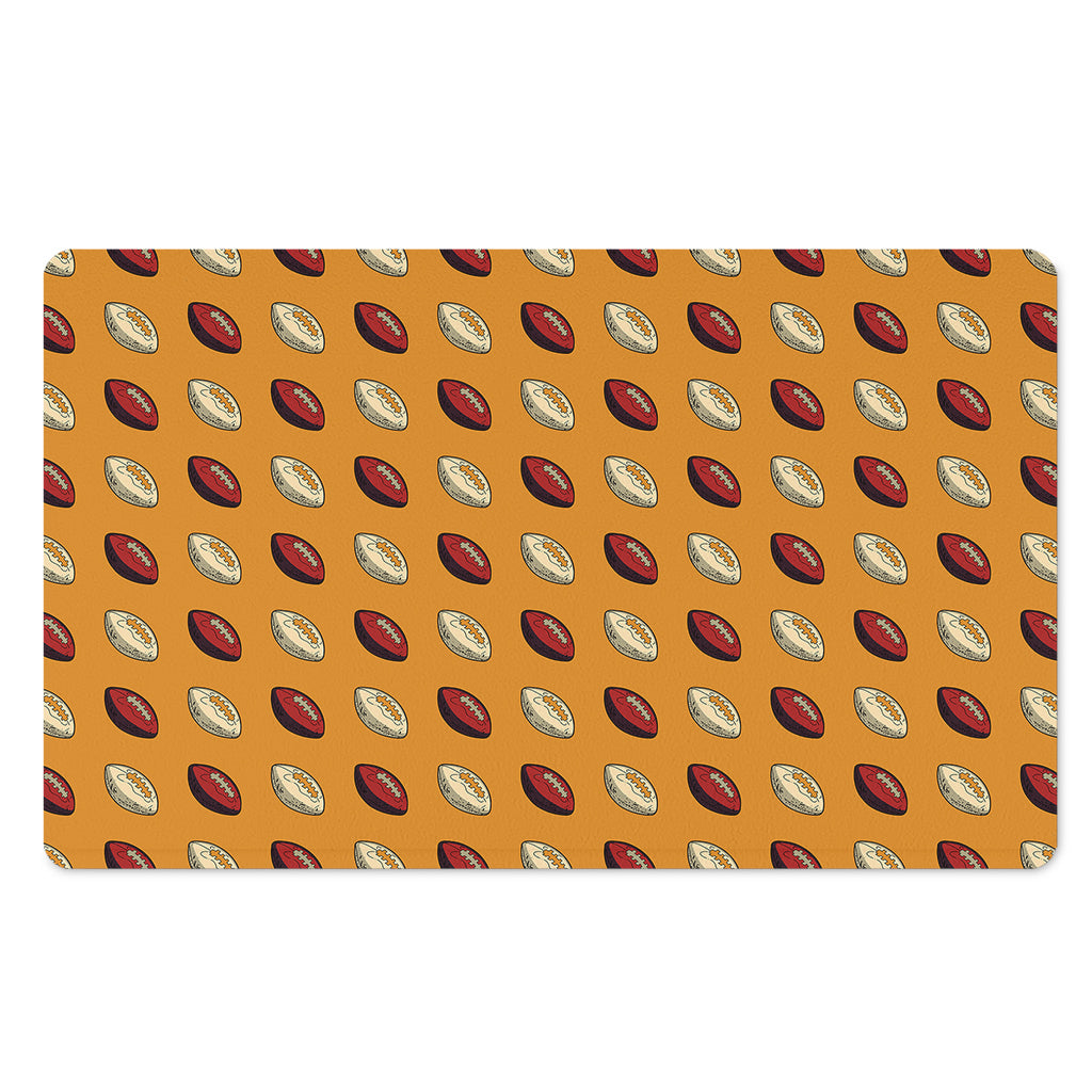 Retro American Football Ball Print Polyester Doormat