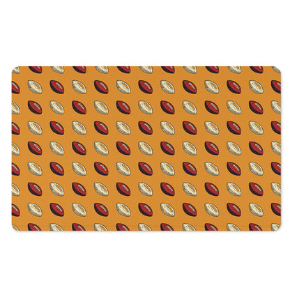Retro American Football Ball Print Polyester Doormat