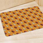 Retro American Football Ball Print Polyester Doormat
