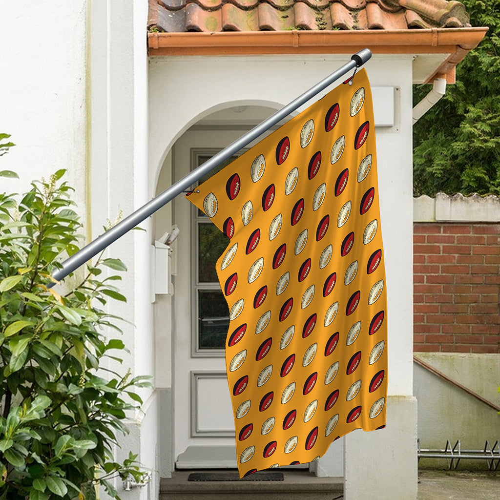 Retro American Football Ball Print Polyester Flag