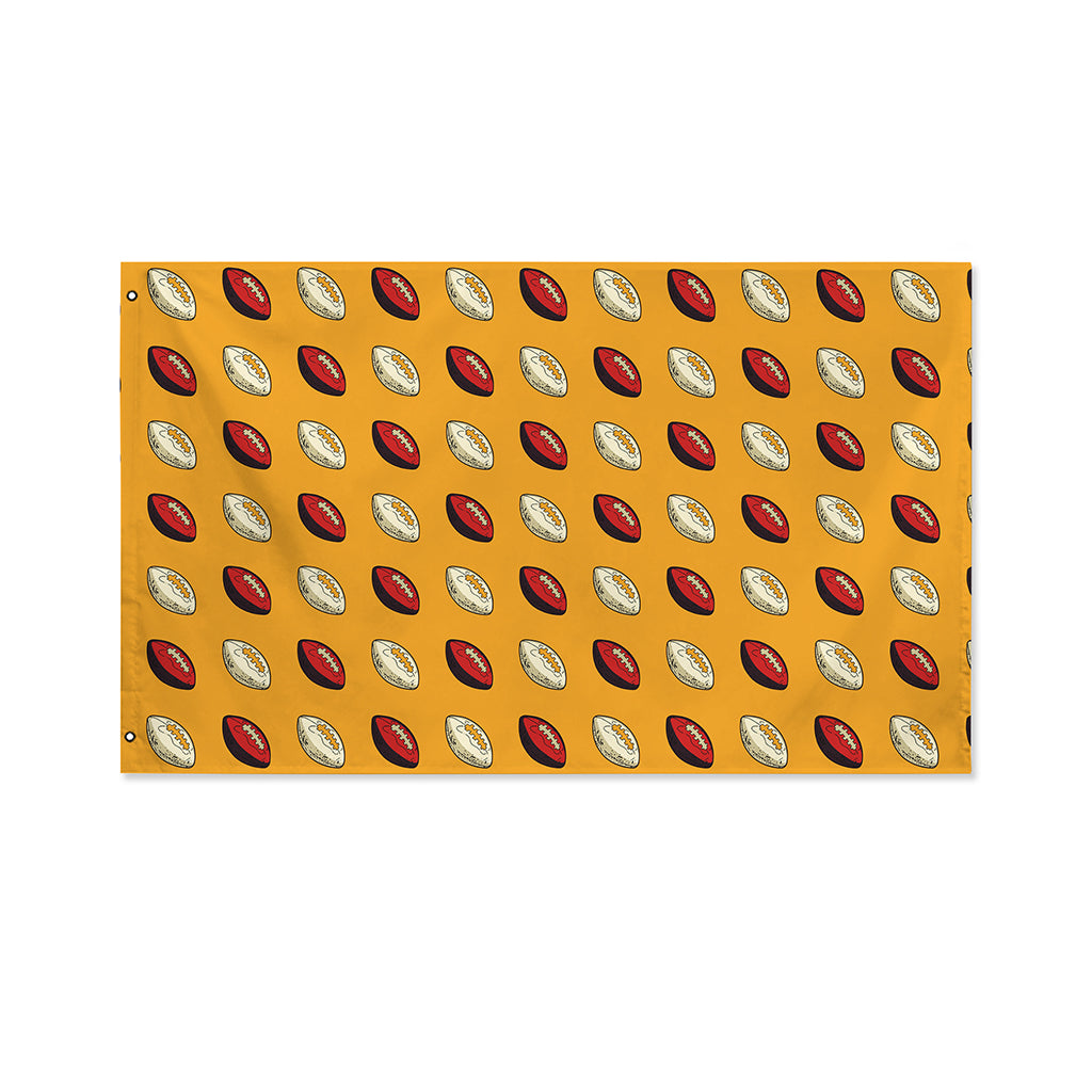 Retro American Football Ball Print Polyester Flag