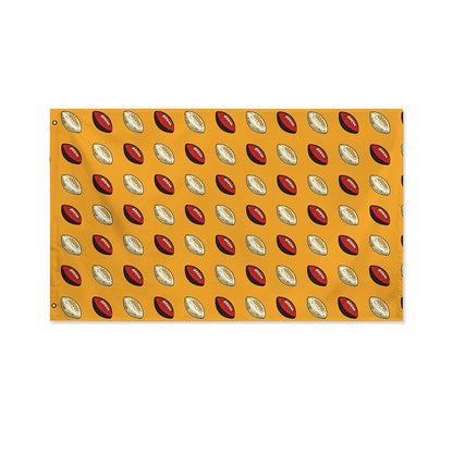 Retro American Football Ball Print Polyester Flag