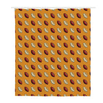 Retro American Football Ball Print Polyester Shower Curtain