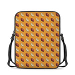 Retro American Football Ball Print Rectangular Crossbody Bag