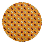 Retro American Football Ball Print Round Blanket