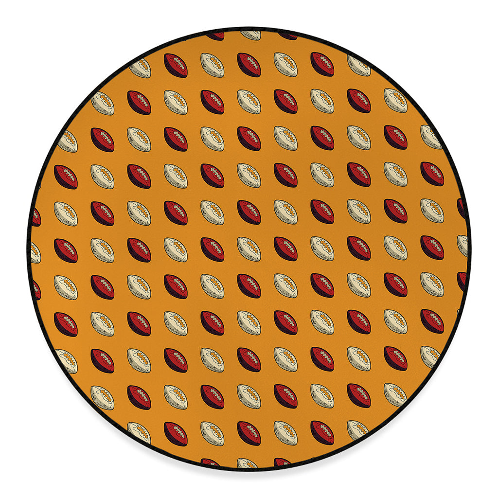 Retro American Football Ball Print Round Floor Mat