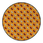 Retro American Football Ball Print Round Floor Mat