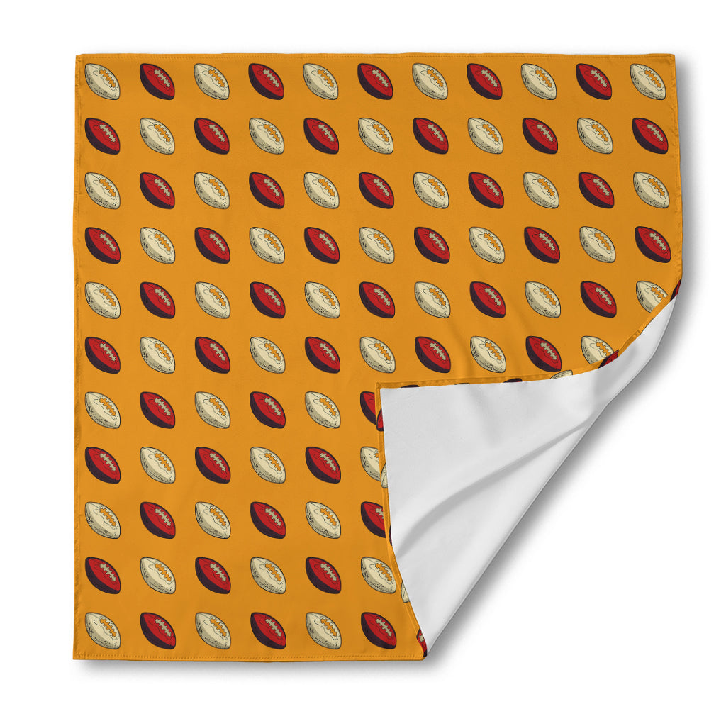 Retro American Football Ball Print Silk Bandana