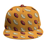 Retro American Football Ball Print Snapback Cap