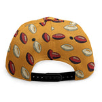 Retro American Football Ball Print Snapback Cap