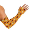 Retro American Football Ball Print Sun Protection Arm Sleeves