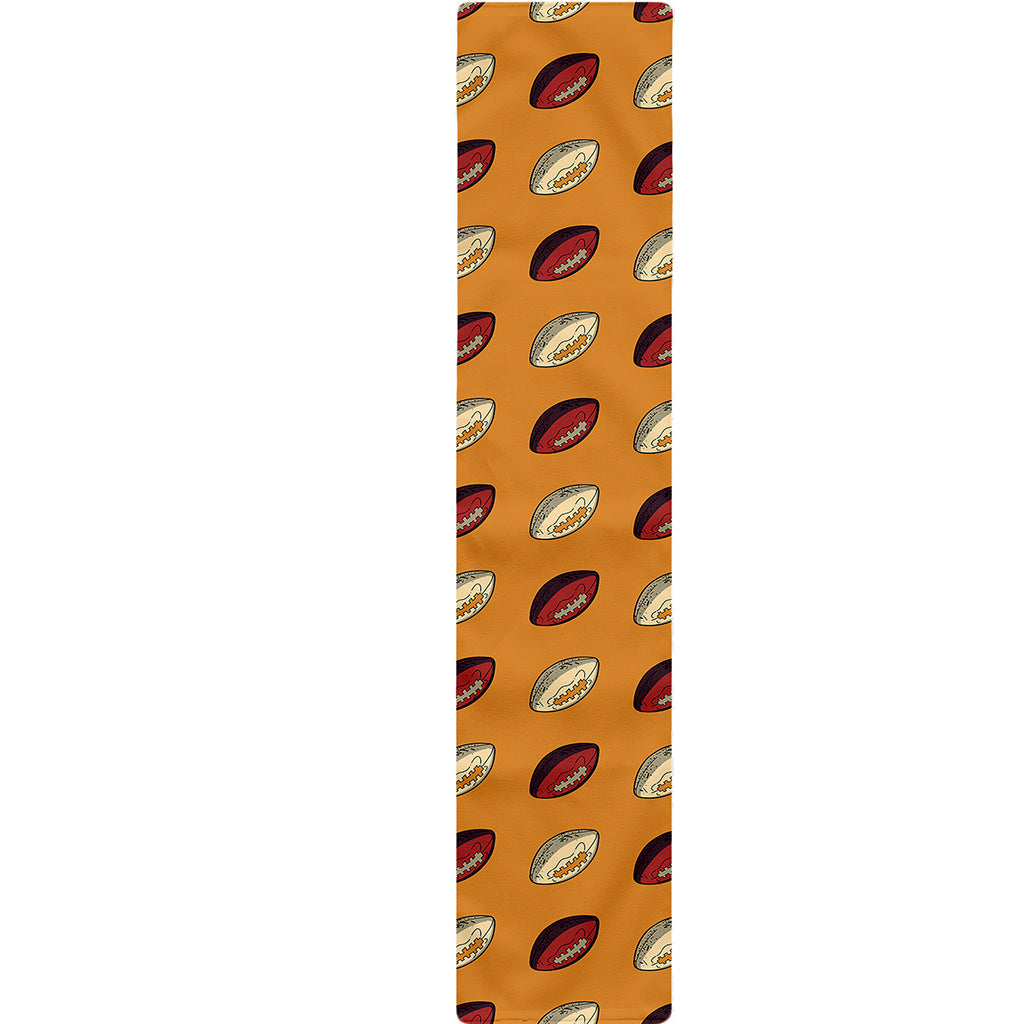 Retro American Football Ball Print Table Runner