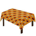 Retro American Football Ball Print Tablecloth