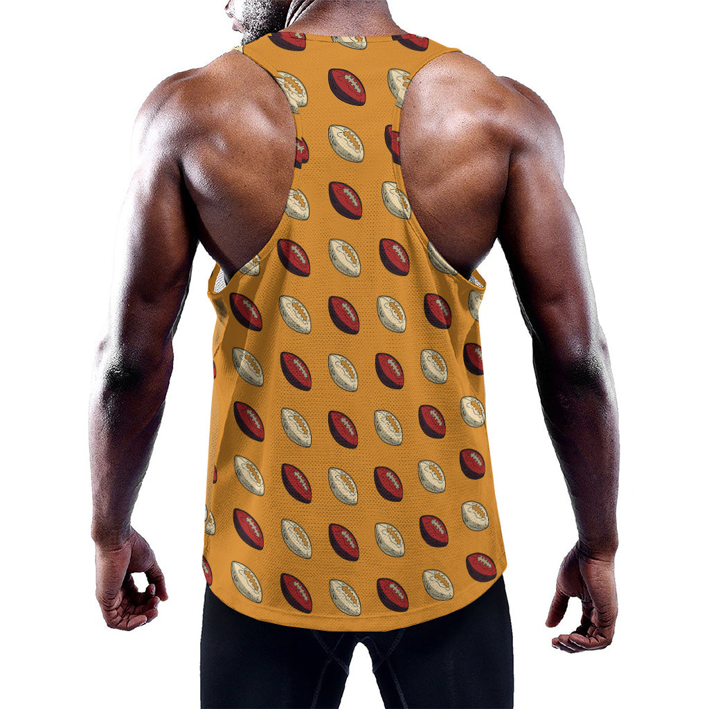 Retro American Football Ball Print Training Tank Top