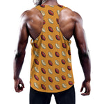 Retro American Football Ball Print Training Tank Top