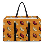 Retro American Football Ball Print Utility Tote Bag