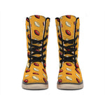 Retro American Football Ball Print Winter Boots