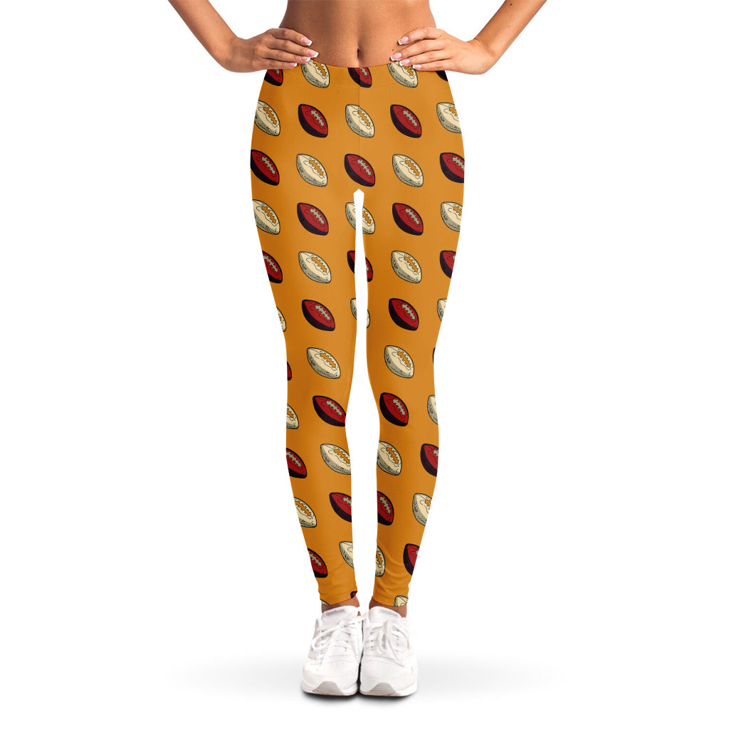 Retro American Football Ball Print Women's Leggings