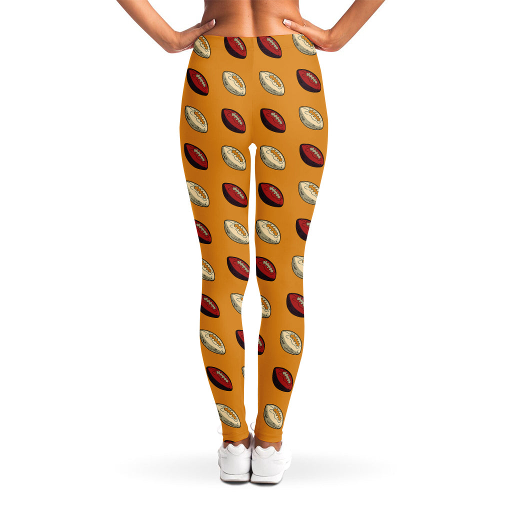 Retro American Football Ball Print Women's Leggings