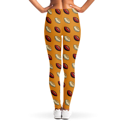 Retro American Football Ball Print Women's Leggings
