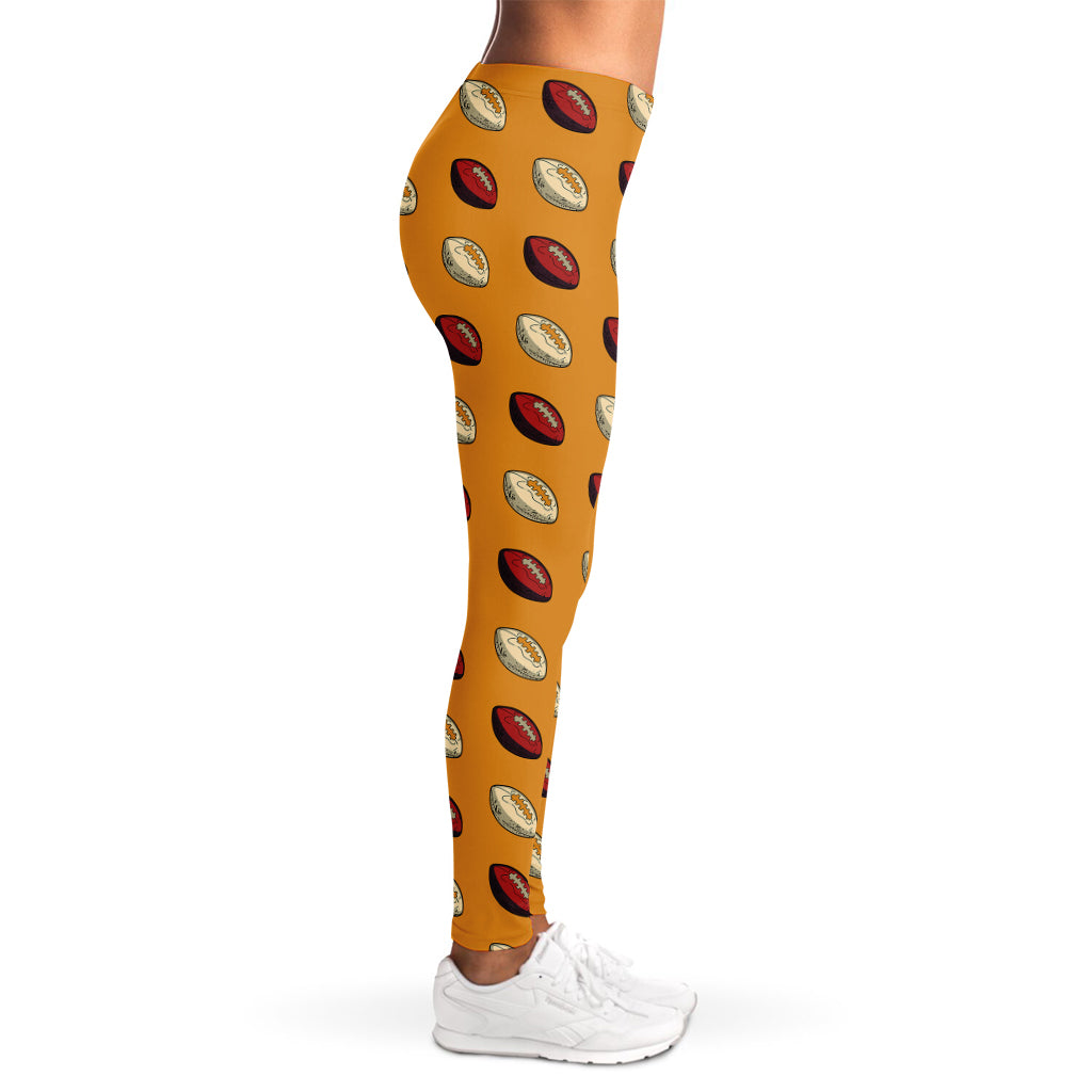 Retro American Football Ball Print Women's Leggings