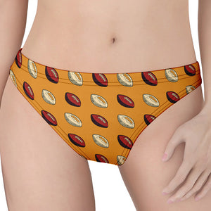 Retro American Football Ball Print Women's Thong