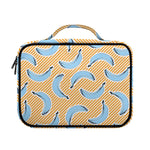 Retro Blue Banana Pattern Print Briefcase Bible Bag
